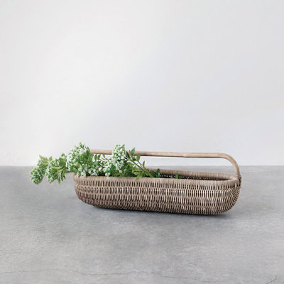 Panier en rotin tissé à la main avec poignée