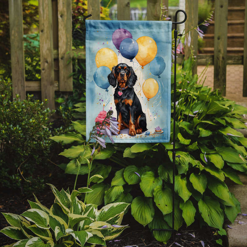 Drapeau de jardin «Happy Birthday», Setter Gordon