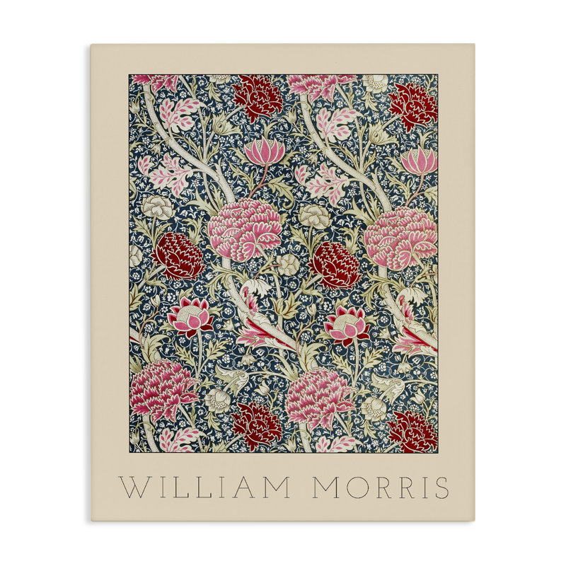 Toile classique ornée de fleurs entrelacées, design par Lil 'Rue, H 48 po x l 36 po