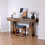 Console 63 po - Table basse pour canapé derrière le canapé, le vestibule et le couloir - fini brun rétro-714839359