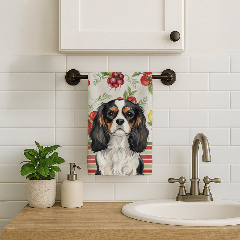 Serviette de cuisine Tricolor Cavalier Spaniel, Tricolor Cavalier Spaniel