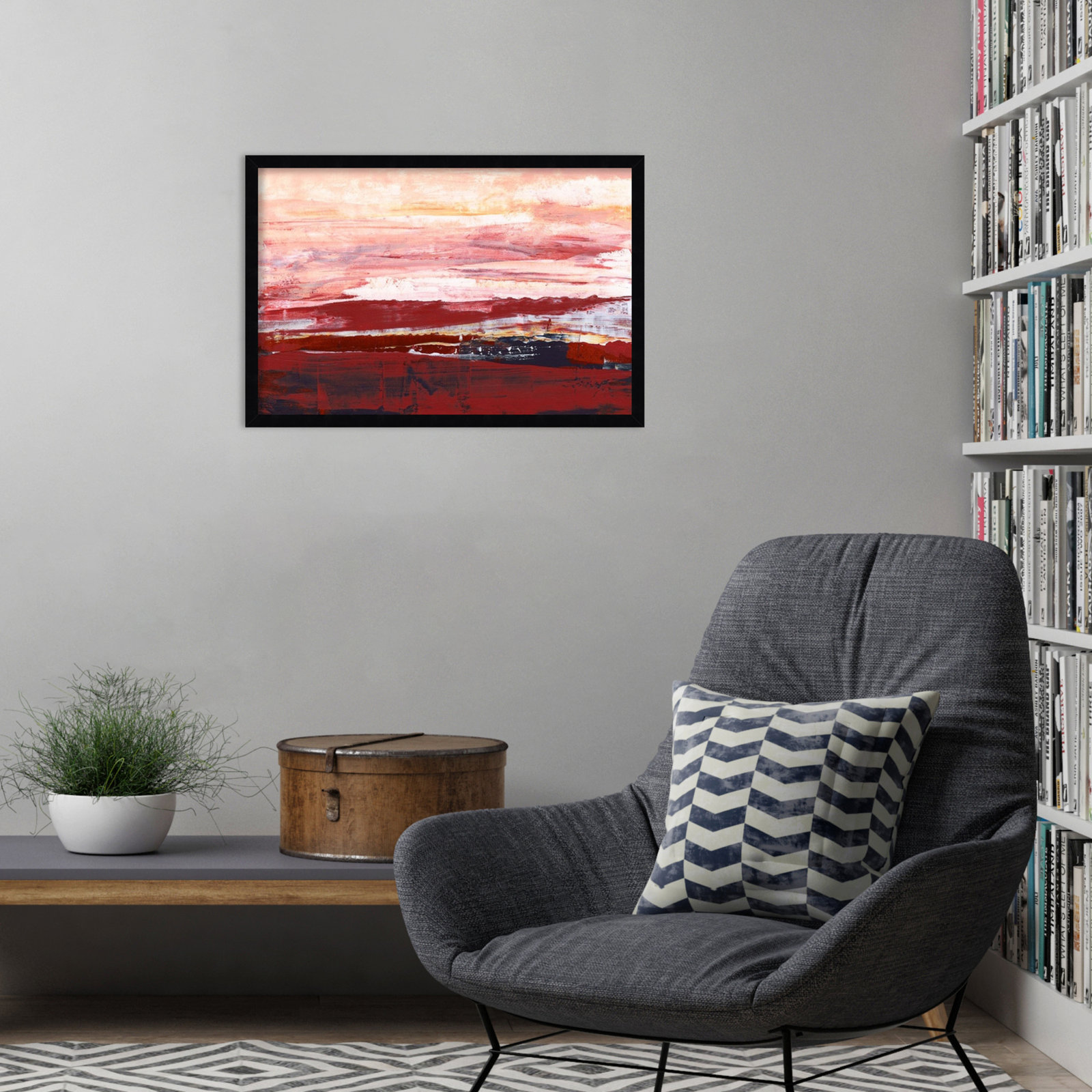 Summerset I Print by Sharon Gordon, Black, 17" H x 25" W