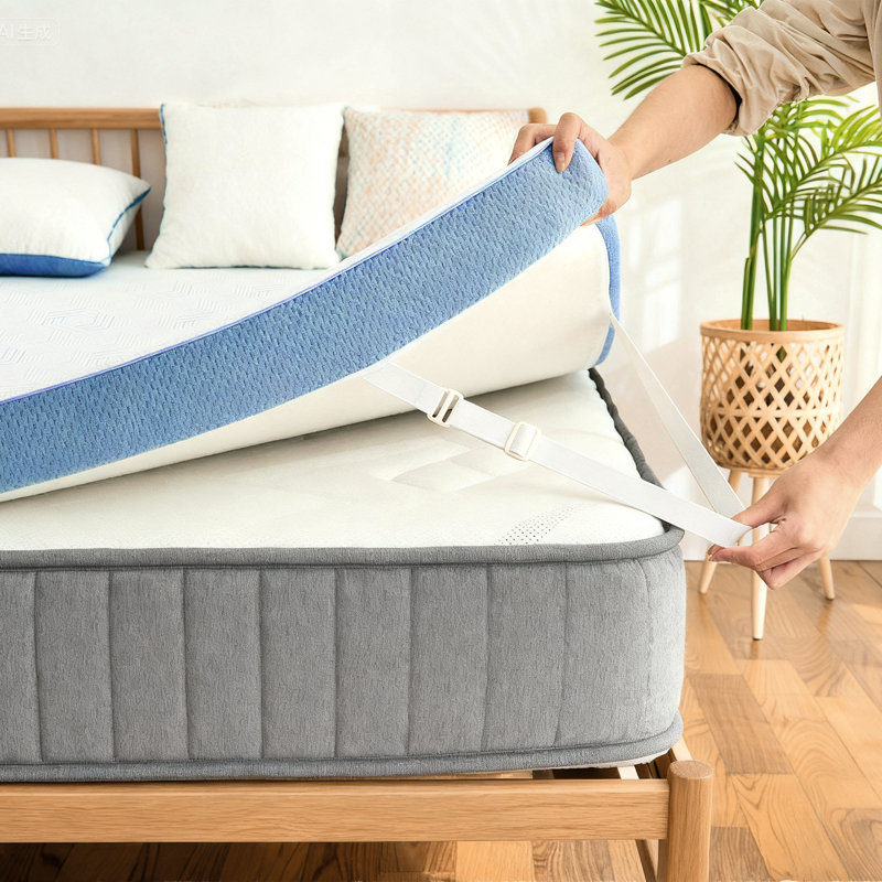 3-Inch Firm Mattress Topper Memory Foam, Washable Cover, Breathable Cooling Mattress Pad Portable Bed Topper For Back Pain And Pressure Relief,White