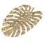 Décoration murale suspendue feuille d'or - Décoration contemporaine en aluminium 24,8 x 17,3 x 2 po-100540601