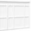 Armoire de salle de bain murale 48 po, meuble-lavabo flottant en MDF avec 2 grands tiroirs et tablette inférieure ouverte, armoire de rangement peinte en blanc, conception sans poignée