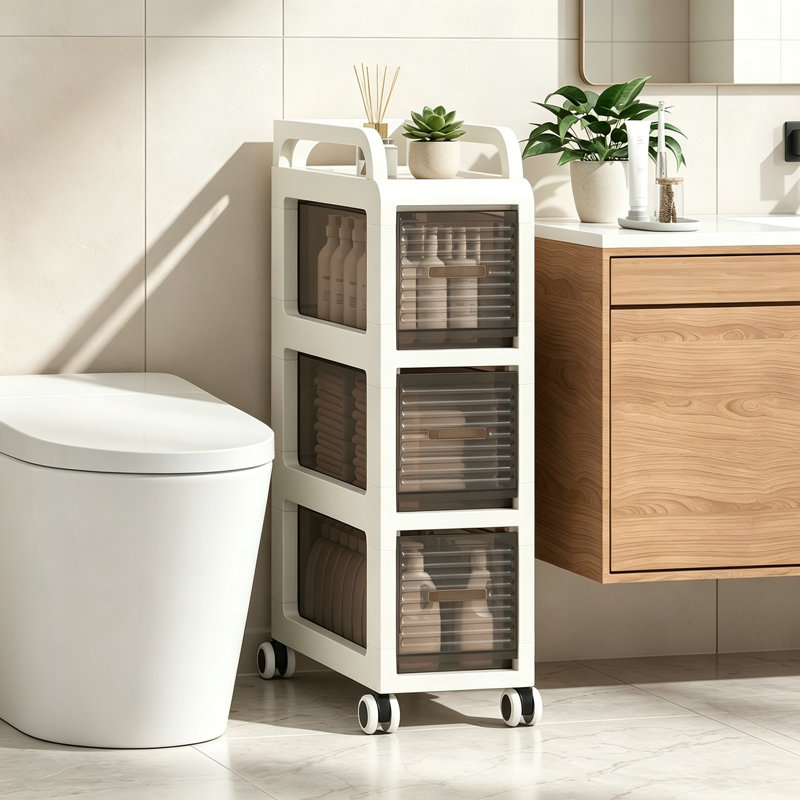 Bathroom Cabinet, 65.9cm H x 21.5cm W x 41cm D