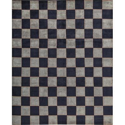 Tapis vert noué à la main de haute qualité