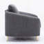 Fauteuil d'appoint gris à dossier lâche