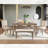 6-Piece Dining Table Set with 4 Upholstered Chairs and a Bench