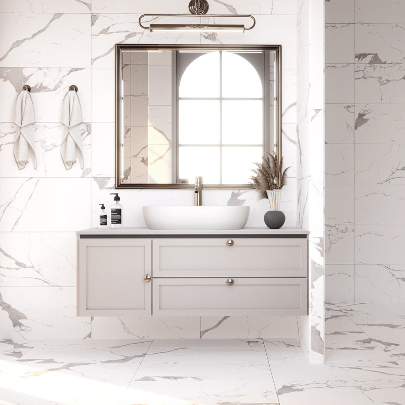 Couvercle de 12 po Kaia x 24 po Carreau de porcelaine mat pour mur et plancher aspect pierre, Nizarra