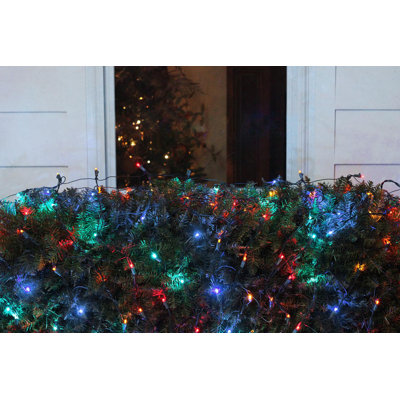 Filet de Noël vert grand angle 4 pi x 6 pi à lumières DEL