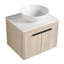 Ensemble de meuble-lavabo moderne 24 po avec lavabo en céramique 24 po. Ensemble de meuble-lavabo mural en chêne blanc avec porte à fermeture en douceur.-488765001