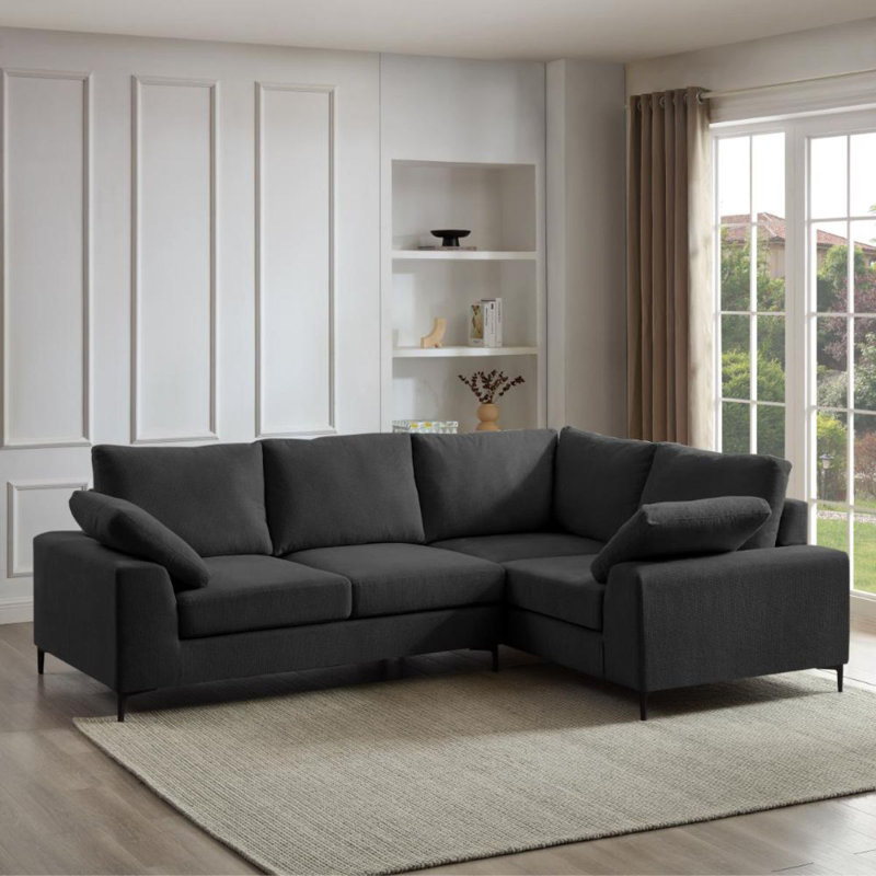 Delmond Corner Sofa, Right Hand Facing, Grey