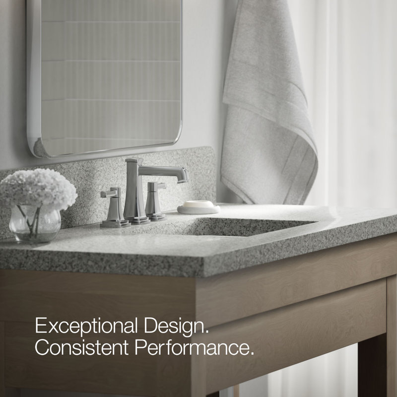 Riff Widespread Bathroom Sink Faucet, Polished Chrome, 1.2 GPM