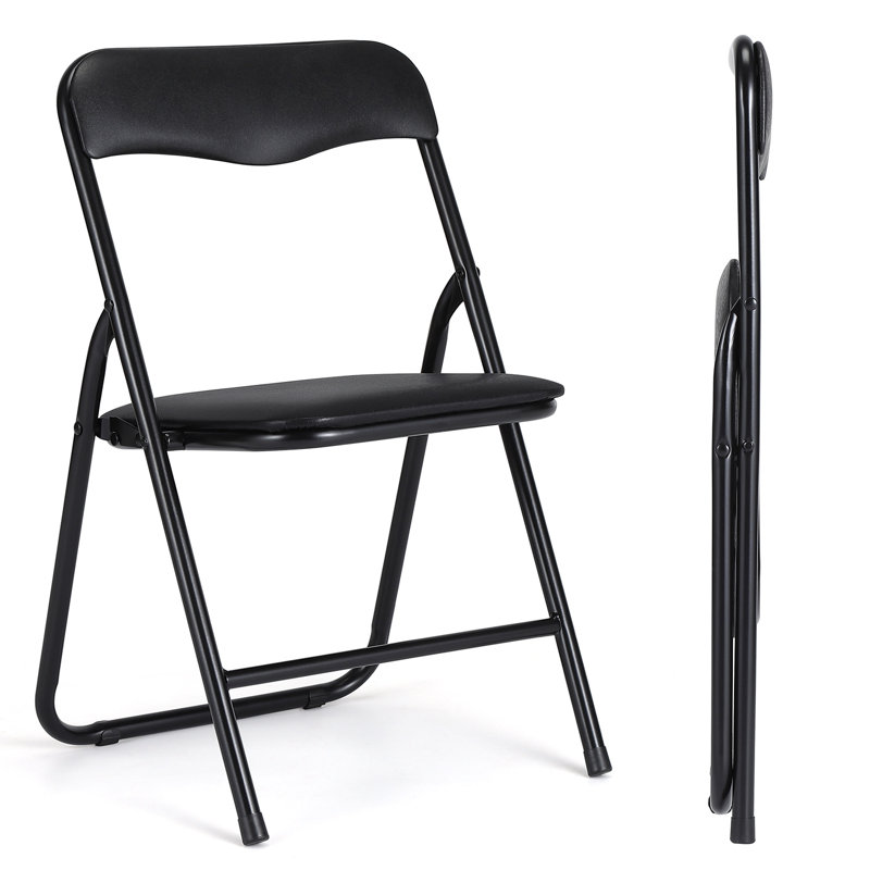Kids Foldable Table and Chair Set, Padded Square Activity Table with 2 Upholstered Chairs, Portable Metal Frame with Safety Features