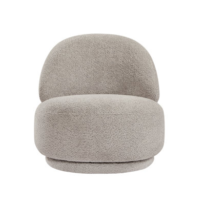 360° Swivel Boucle Barrel Chair