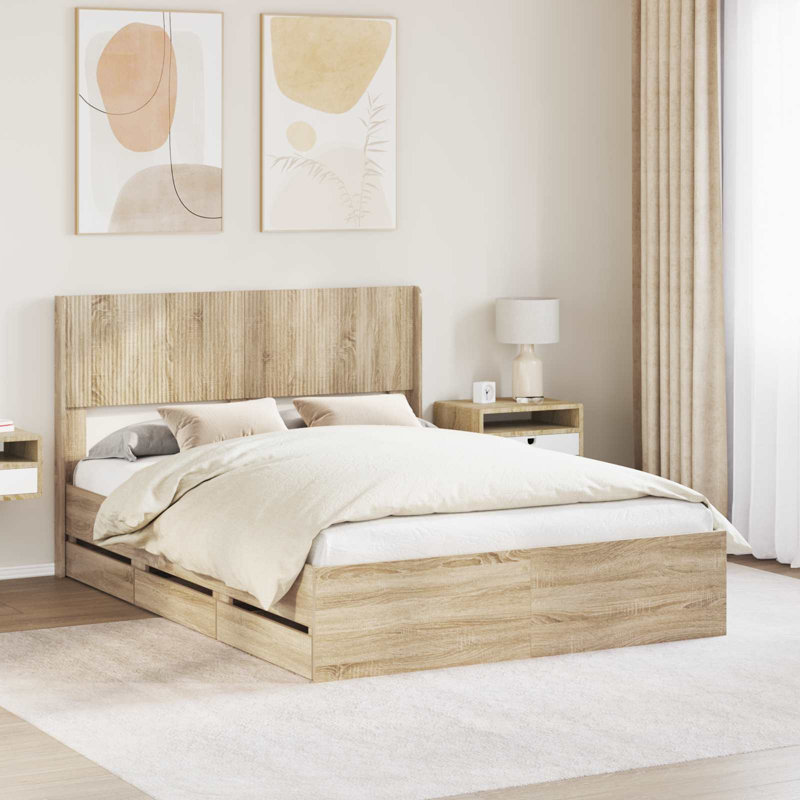 Bed, Super King (6'), Sonoma Oak