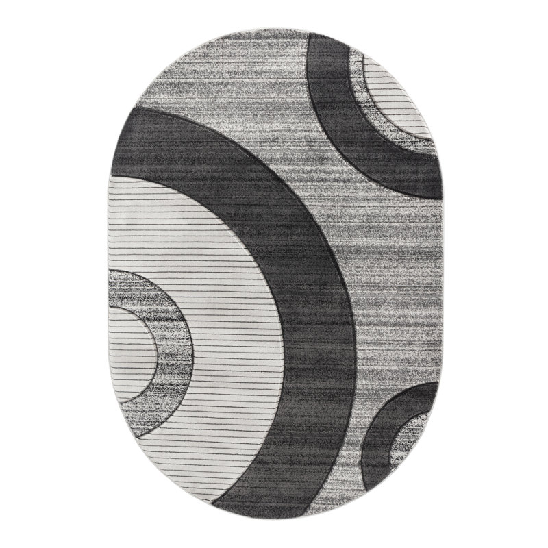 Anjolie Geometric Indoor Rug, Oval 5'2" x 7'5"