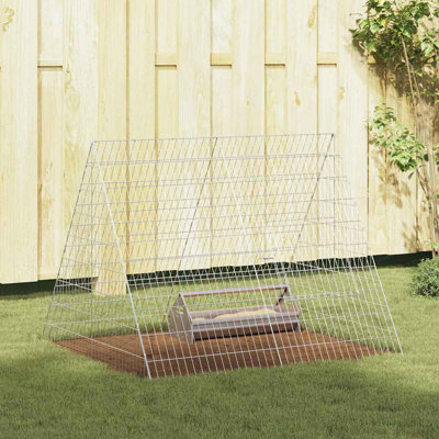  Cage à poulet argentée 84,65 po x 21,65 po x 21,65 po
