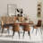 Rectangular Wood Top Double Pedestal Dining Set-435677314-435677324