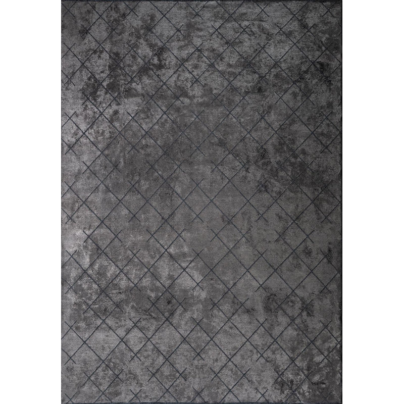 Trellis asymétrique à motif géométrique, Rectangle 6 pi 7 po x 8 pi 3 po