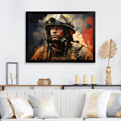 Portrait de pompier III - reproduction sur toile