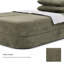 Canapé-lit convertible en nuage avec couverture, tissu Scott vert foncé, canapé-lit modulaire Queen sans ossature, canapé-lit en mousse solide haute densité pour salon et chambre, aucun assemblage requis-1331937780-1331937781