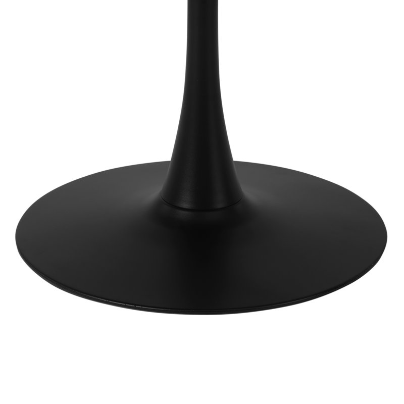 4-Person Outdoor Round Dining Set, Black