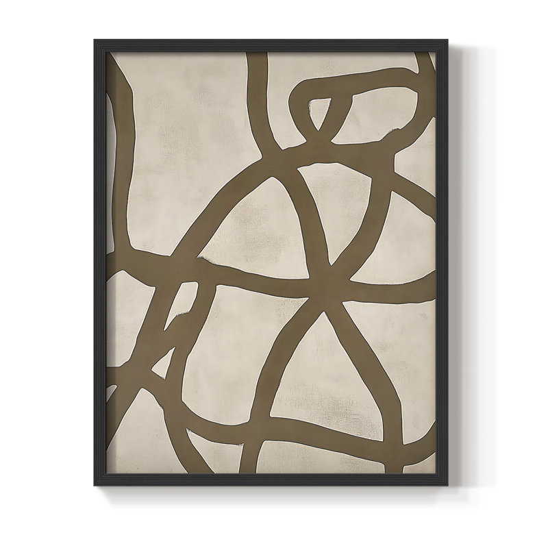 «Abstract CCI», reproduction encadrée - prête à être accrochée - fabriquée aux États-Unis, H 10 po x l 8 po, Noir