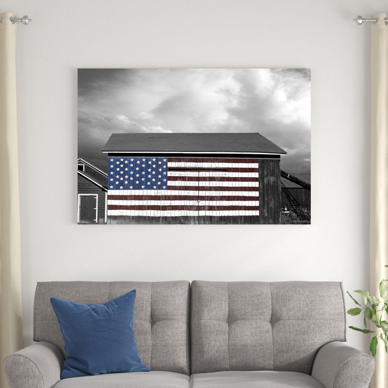 Drapeaux de nos fermiers, H 32 po x l 48 po x P 1,25 po