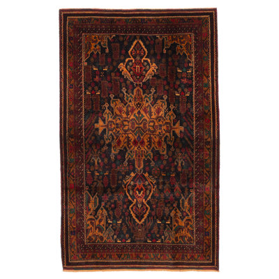 Teimani Black Rug 3'9" x 6'4"