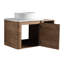 Meuble-lavabo de 91 cm (36 po) avec lavabo en céramique décorative, étagères de rangement et poignées inclinées de 114 cm (45 po) - Base en contreplaqué