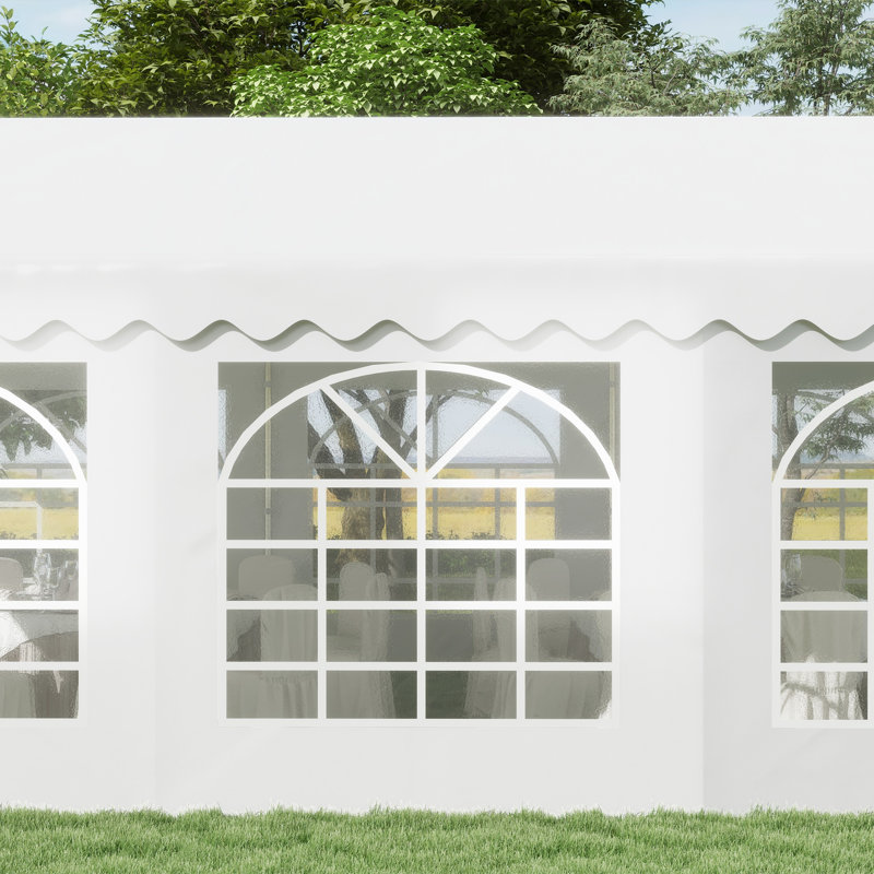 Outsunny 8m Gazebo Garden Marquee Canopy Party Carport Shelter Garage Tent, 600 cm L x 400 cm W