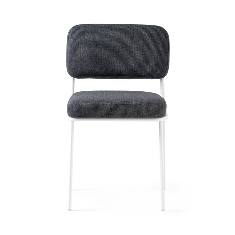 Sixty Upholstered Dining Chair with Metal Frame, Black, Matt Black