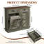 Armoire à poubelle double basculante de 38 litres (10 gallons) pour cuisine, style ferme, couleur marron-136975261