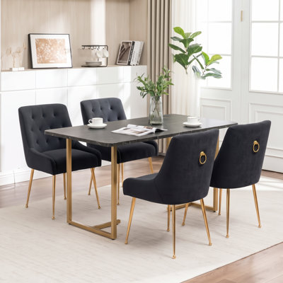 Mayreli Tufted Velvet Upholstered Side Chair
