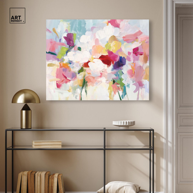 «Saturated Colors II Canvas Abstracts» par, Toile tendue avec châssis, H 30 po x l 36 po