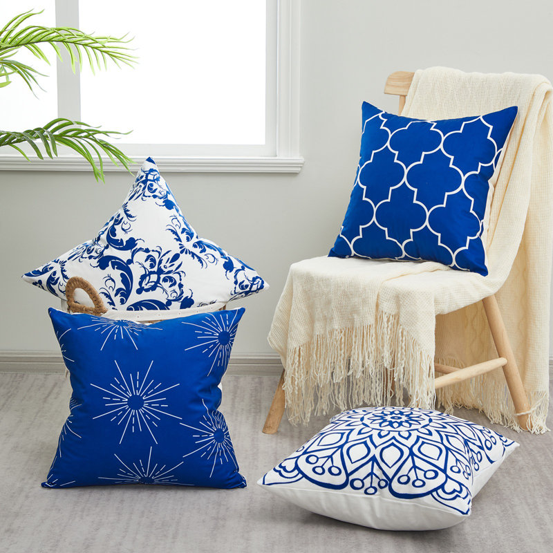 Housse de coussin Teade, Bleu marine