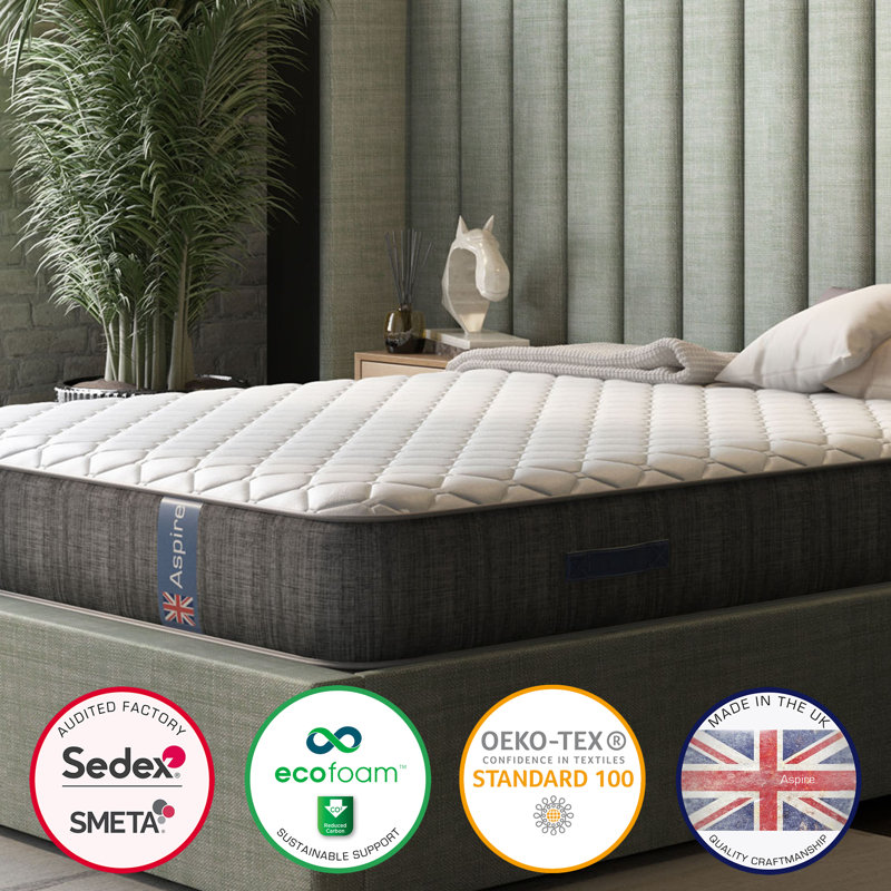 Aspire Pocket+ and Wool Mattress in a Box, 135 x 190 cm