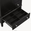 Meuble-lavabo noir 24 po avec lavabo intégré en céramique, tablette à double couche et tiroirs à fermeture en douceur