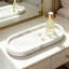 Plateau de meuble-lavabo ovale en marbre naturel Natural Volakas