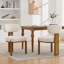 Ensemble de 2 chaises de salle à manger rembourrées, tissu en bois d'hévéa, petite cuisine moderne