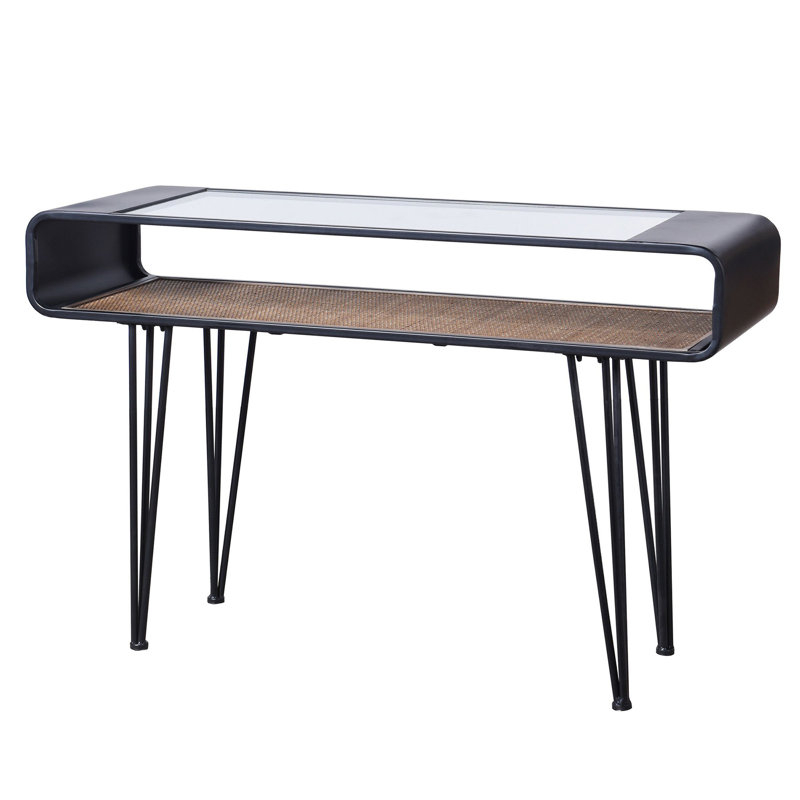 Aaron 47.2'' Glass Top Console Table