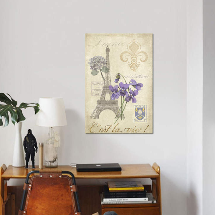 «Paris Tour I», impression sur toile, H 12 po x l 8 po x P 0,75 po, Toile tendue, Pas de tapis