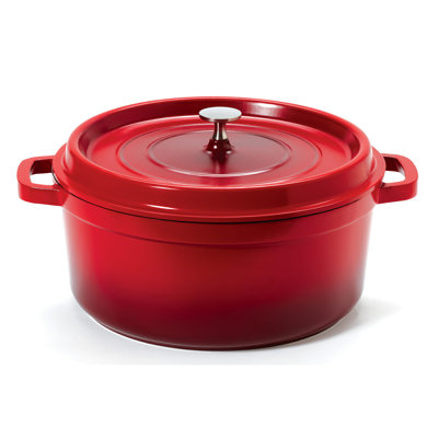 GET Cocotte en fonte d'aluminium antiadhésive ronde avec couvercle écoénergétique