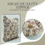 Tissu en lin fait à la main avec housse de coussin à motif floral en lin, taille à rebord à double face - 14 po x 14 po-107145422-107145423