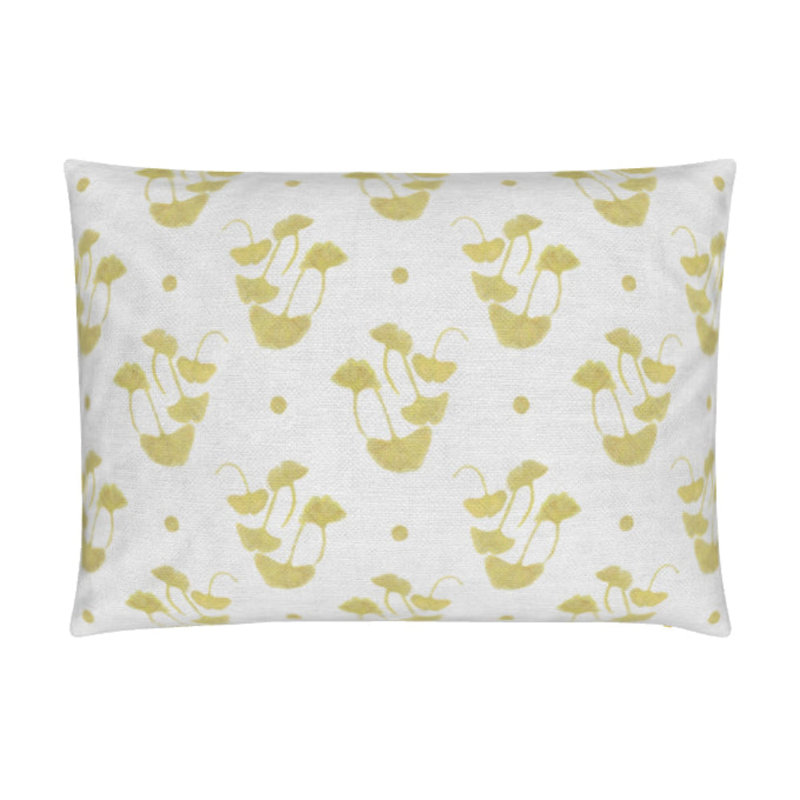 Ginkgo Lumbar Pillow Cover & Insert, Golden Rod Floral