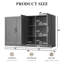 Armoire de rangement moderne à 4 portes avec tablettes réglables 62 po Modern-587723355-588777034