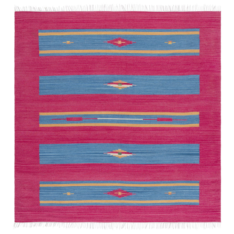 Danely Cotton Geometric Indoor Rug, Square 6'