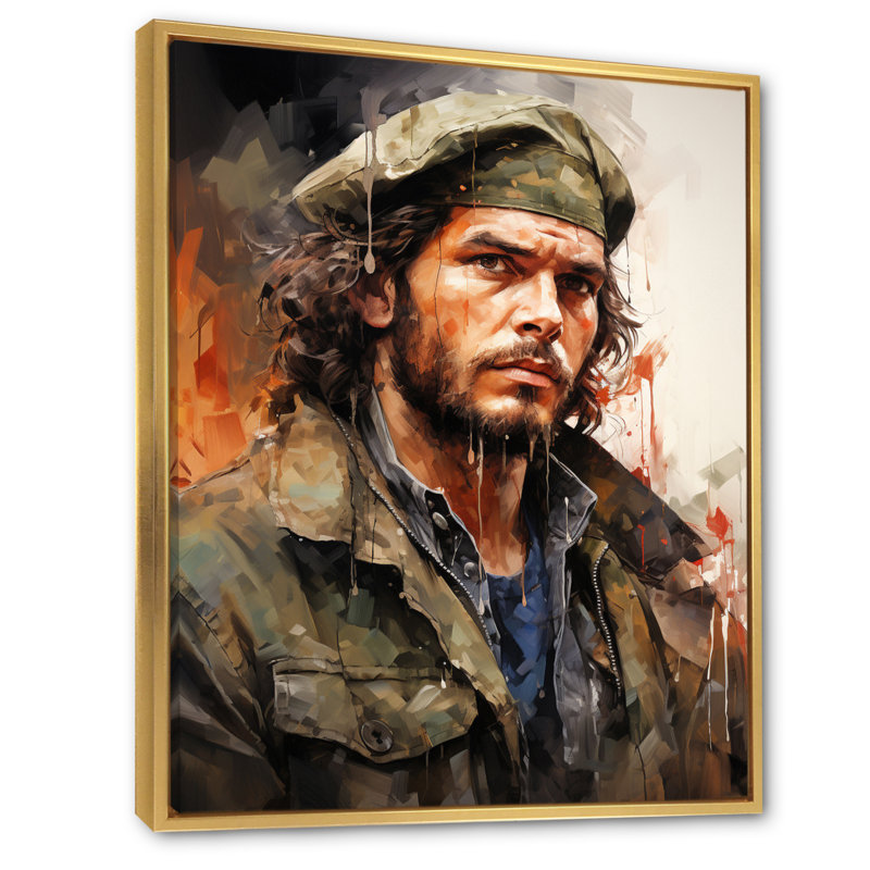 «Kasterlee Cuba Che Guevara Tribute», reproduction sur toile, H 20 po x l 12 po x P 1 po, Cadre flottant doré